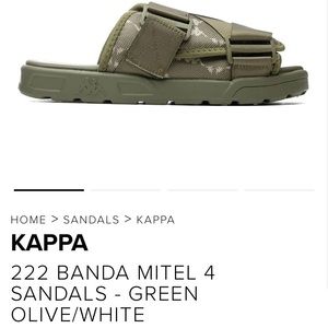 KAPPA Olive Green Slides